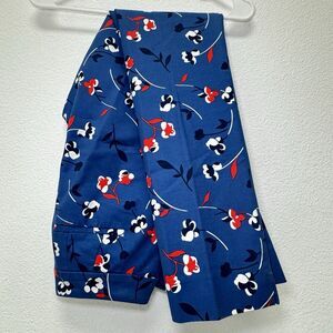 Boden Richmond Floral Ankle Pant Womens 6R Blue Red White Black